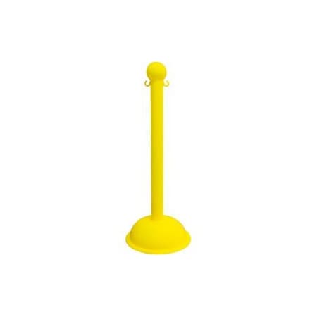 Global Equipment Mr. Chain Heavy Duty Plastic Stanchion Post, 41"H, Yellow 99902